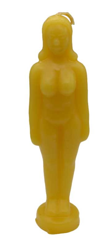 6 3/4" Yellow Woman candle (image for) 6 3/4" Yellow Woman candle